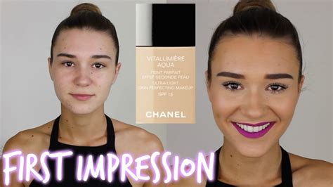 chanel vitalumiere aqua foundation before and after|chanel vitalumiere aqua foundation swatches.